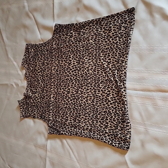 Josephine Chaus 3‎ Piece Animal Print Skirt Tank Sweater Brown Womens Sz S/M - Picture 8 of 12